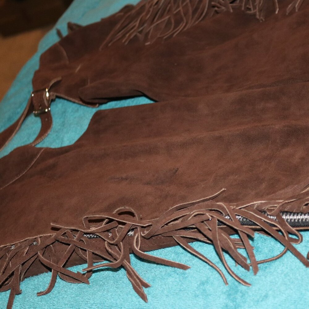 Women's western chaps. Dark brown, size large (14). New. - Picture 9 of 15